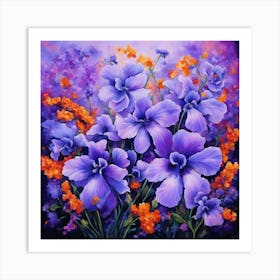 Purple Flowers 3 Art Print