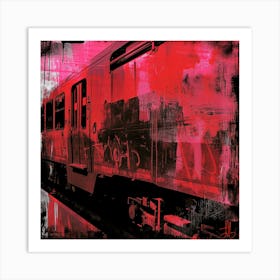 Red Train Art Print