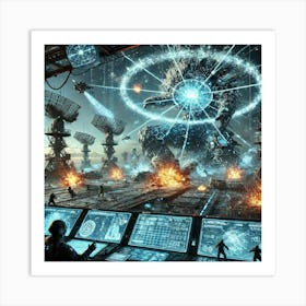 Kaiju Control Network Limitation Converted Art Print