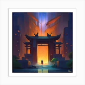 Chinese Gate Art Print