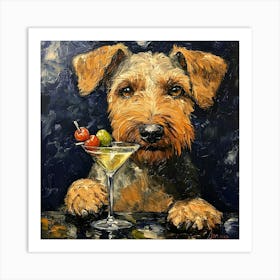 Terrier At The Bar 2 Art Print