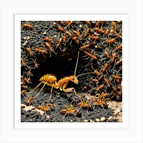 Ants Insects Colony Worker Queen Soldier Antennae Mandibles Exoskeleton Legs Thorax Abdom (7) Art Print