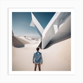 Man In The Desert 96 Art Print