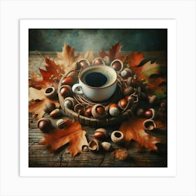 Autumn Coffee 3 Art Print