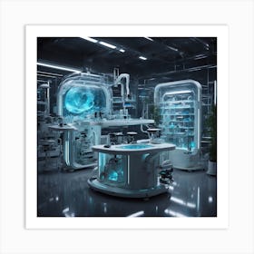 Futuristic Laboratory Art Print