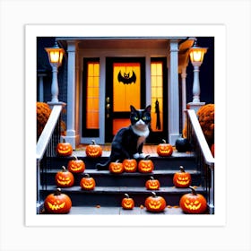 Halloween Cat 3 Art Print