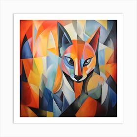 Abstract Fox Art Print