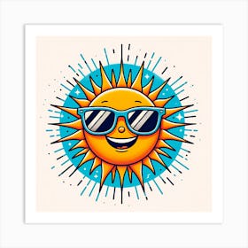 Sun In Sunglasses Art Print