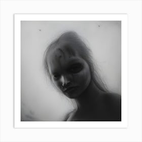 Woman With A Mask Art Print