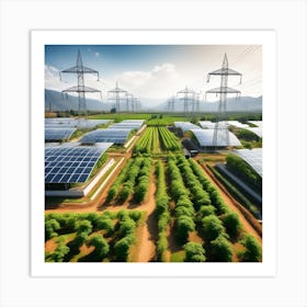 Solar Power Farm Art Print