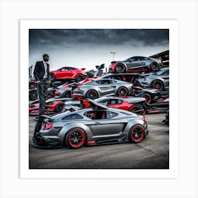 Ford Mustangs Art Print