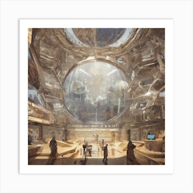 Futuristic Space Station 1 Art Print