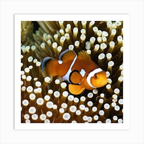 Clownfish In Anemone 3 Art Print