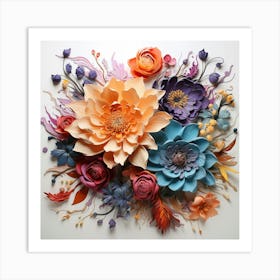 Paper Flowers 6 Art Print