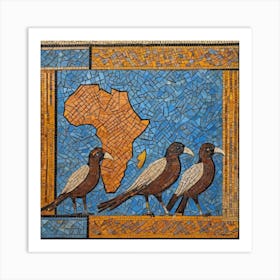 African Mosaic Art Print