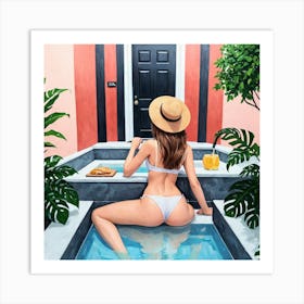 Girl In A Bikini 2 Art Print