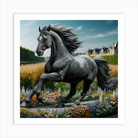 Horse In The Garden 1 Art Print