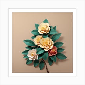 Camellia flower 2 Art Print