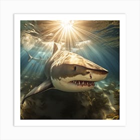 Great White Shark Art Print