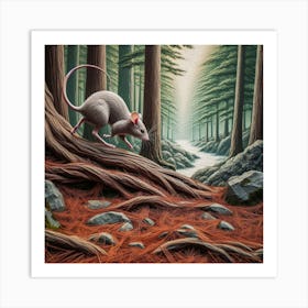 Rat In The Woods Art Print