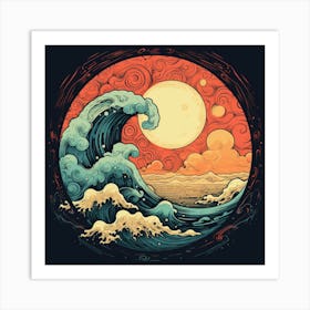 Great Wave Off Kanagawa 3 Art Print