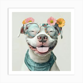 Dog Wearing Sunglasses 8 Art Print