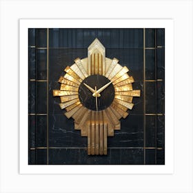 Art Deco Clock 3 Art Print