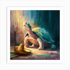 Turtle In A Sombrero 1 Art Print