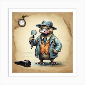 Detective Duck 11 Art Print