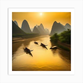 YELLOW RIVER Art Print