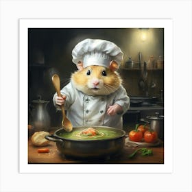 Chef Hamster 6 Art Print