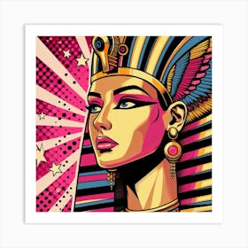 Pop Egyptian Queen Ahmesneferu Art Print