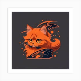 Orange Cat Art Print