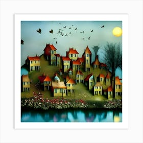 Russian Village 3 Art Print