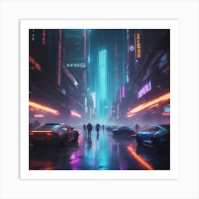 Cyber Streets (Design 1) Art Print