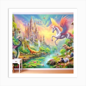 Fairytale Castle Wall Mural Art Print