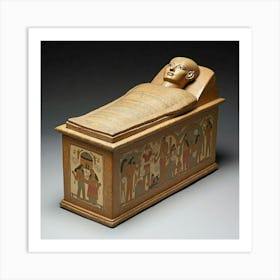 Beautifully Decorated Sarcophagus With Scenes From The Book Of The Dead 1 Art Print