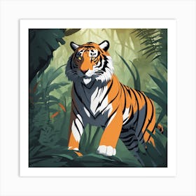 Tiger In The Jungle 16 Art Print