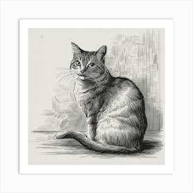 Sitting Cat , Julie De Graag 3 Art Print