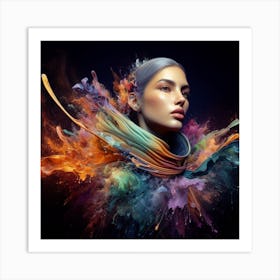 Portrait Of A Young Woman Art Print