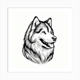 Husky dog 4 Art Print