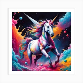 Galactic Unicorn Art Print