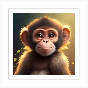 Smiling Monkey Art Print