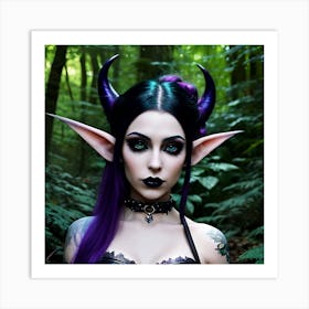 Gothic Wood Elf Art Print