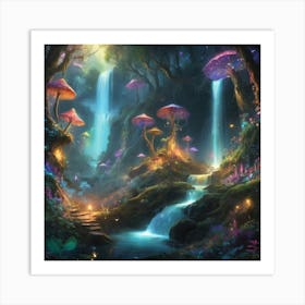 Fairytale Forest Paintings Art Print 3 Art Print