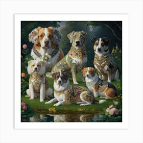 A Captivating Illustration Of A Collection Of Dogs Lpz8g3lft2qhh67jgcju6a Hwy0lsowtsa4n7b6fqzada Art Print