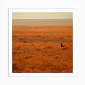 Burnt Orange Vast Nothingness Art Print