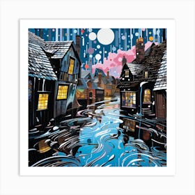 Night In The Town Art Print