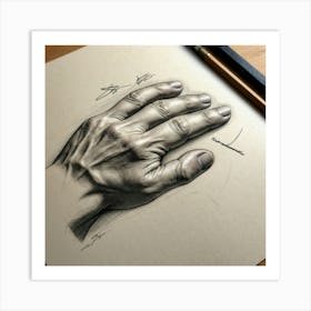 Hand Drawing Art Print
