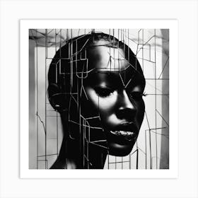 Black Woman In A Cage Art Print